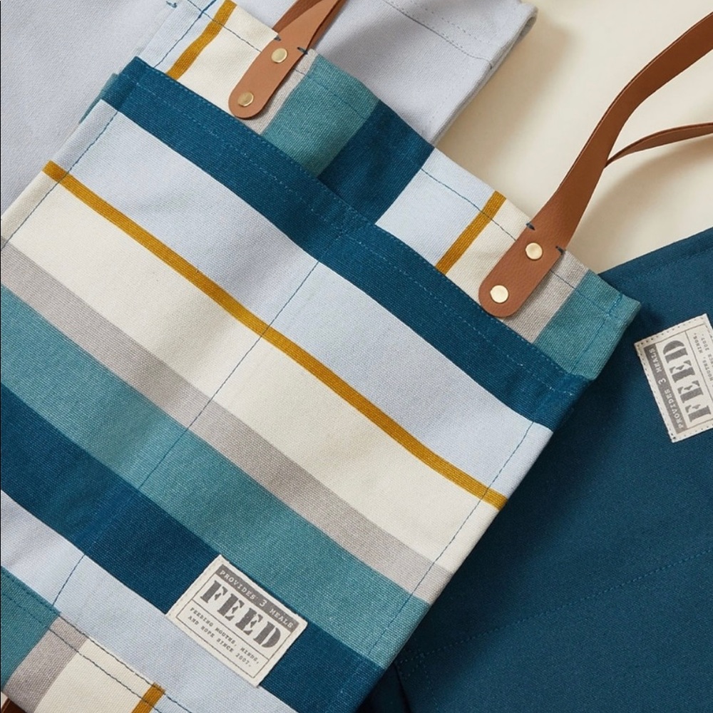 Feed Co striped tote